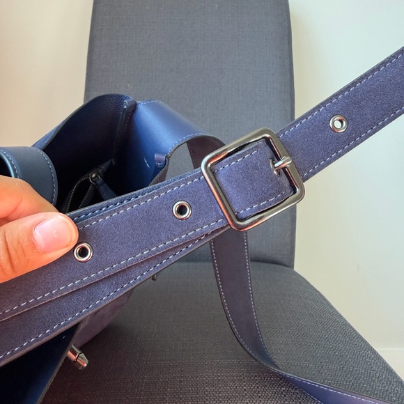 Coach | Bags | Coach Hadley Convertible Crossbody Bag Navy Suede - Picture 7 of 7